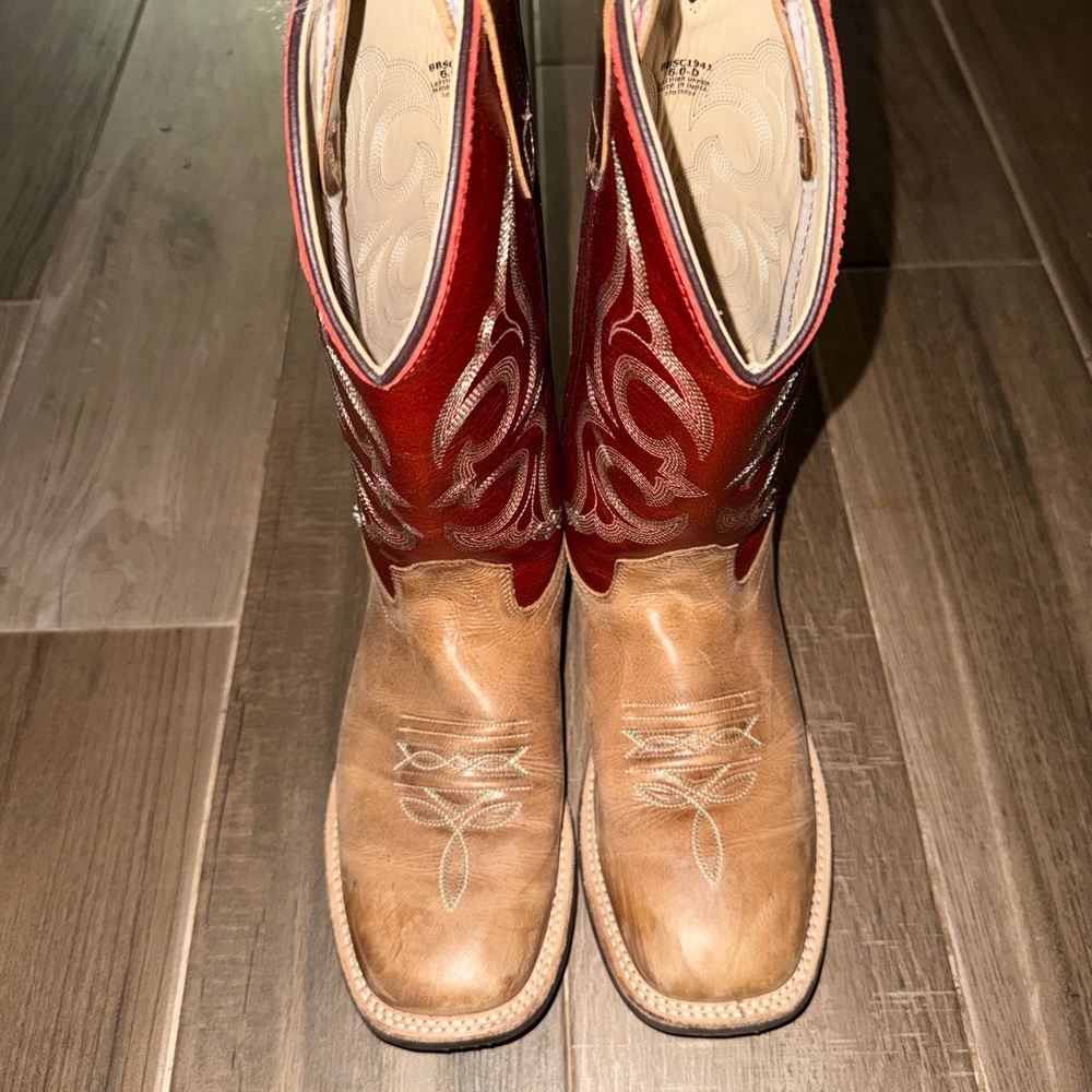Boys Cody James Boots - Red and Tan